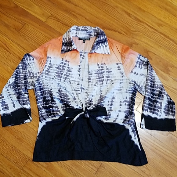 mishca Tops - Mishca Front Tie Blouse